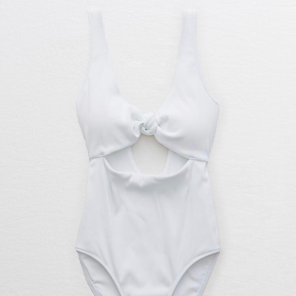 Aerie Ribbed Knot One Piece Swimsuit